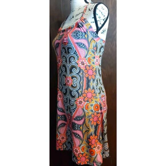 Prana Multicolored Floral Racerback Shelf Bra Dress Size XS Soft Colorful floral - Picture 5 of 7